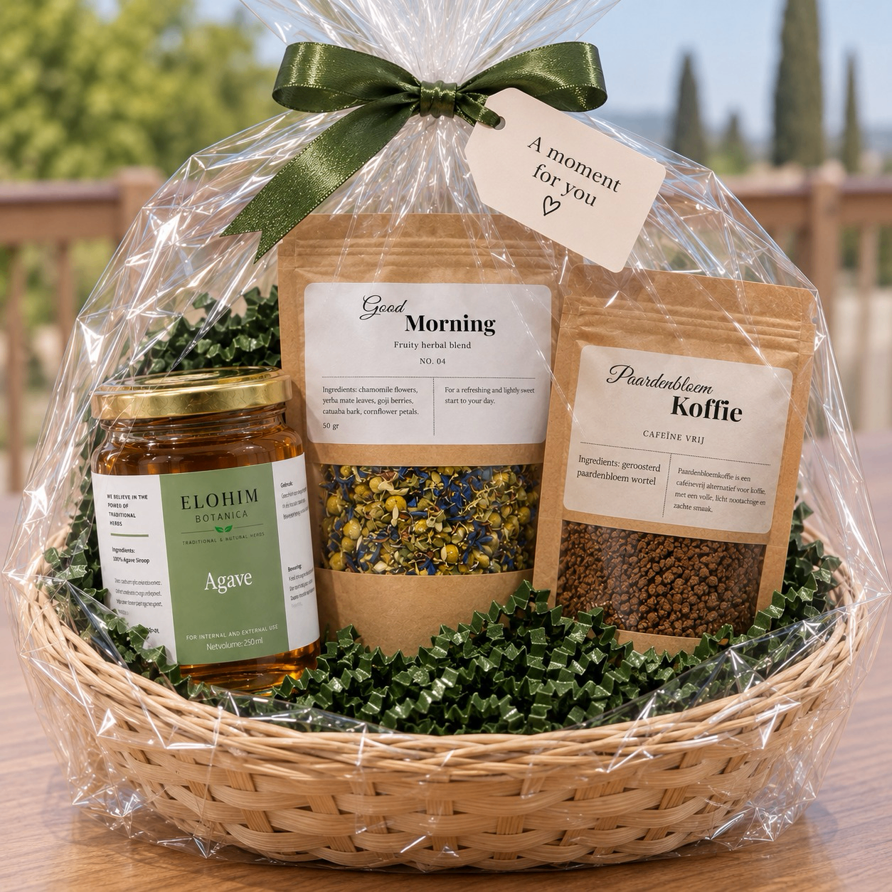 Good Morning Botanical Set — Thee, Paardenbloemkoffie & Agavesiroop
